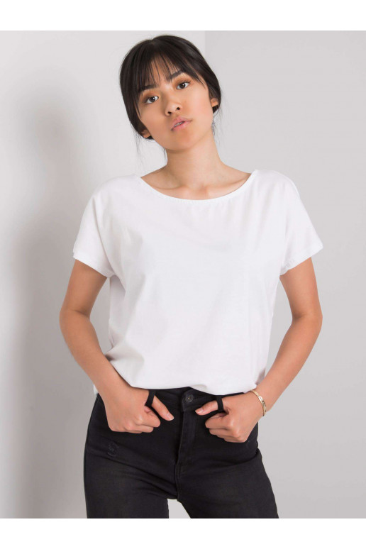 Nadia vienkrāsains balts T-krekls