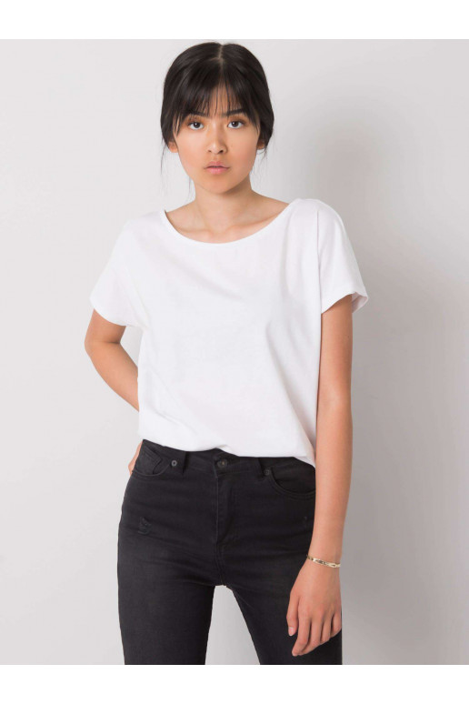 Nadia vienkrāsains balts T-krekls