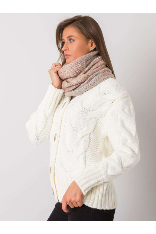 Sieviešu rozā šalle ar zelta pavedienu