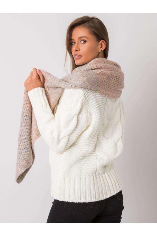 Sieviešu rozā šalle ar zelta pavedienu