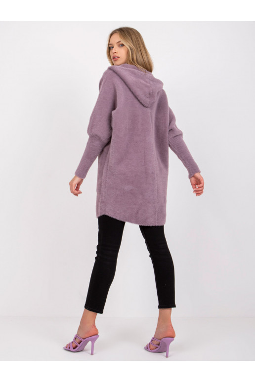 Carolyn gaiši violetais alpakas kažoks