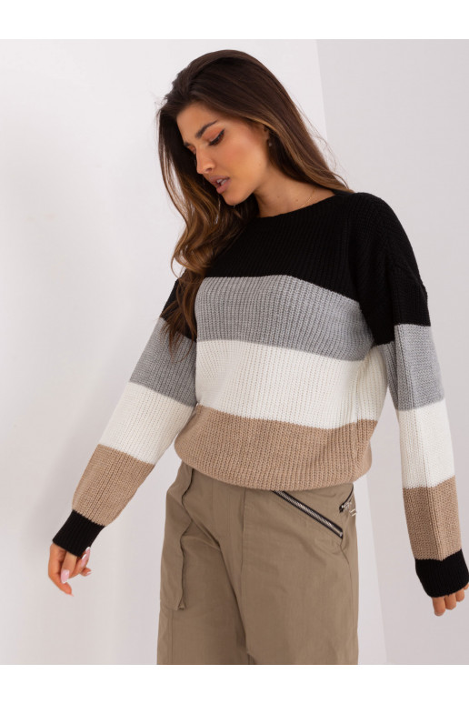 Džemperis-BA-SW-8024.57P-melns-bēšs