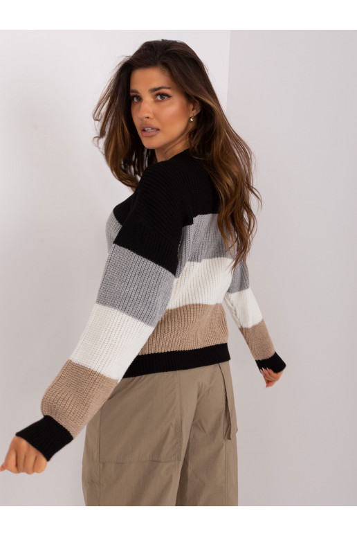 Džemperis-BA-SW-8024.57P-melns-bēšs