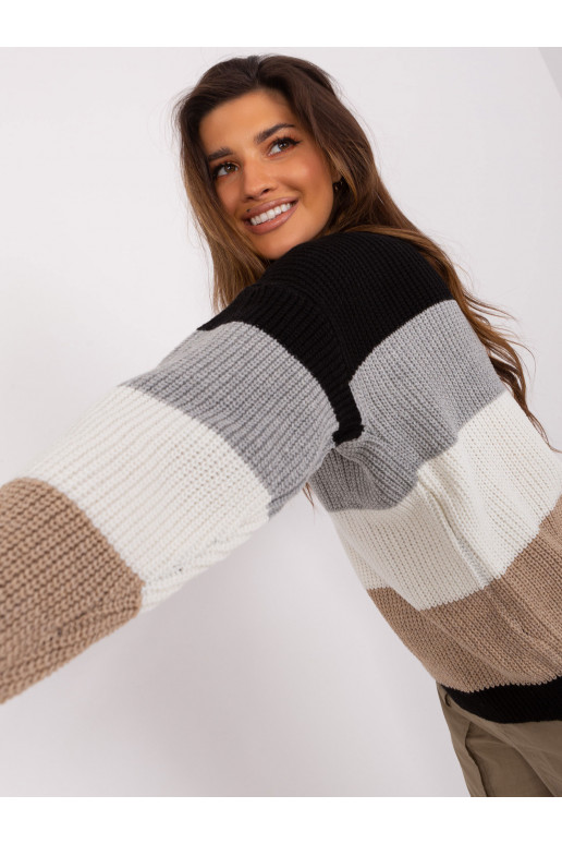 Džemperis-BA-SW-8024.57P-melns-bēšs