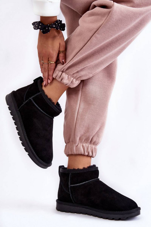 zamšādas sniega apavi melnas krāsas...