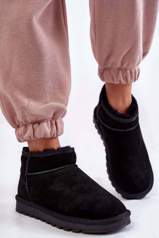 zamšādas sniega apavi melnas krāsas...