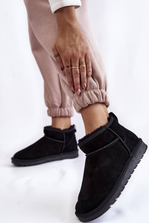 zamšādas sniega apavi melnas krāsas...