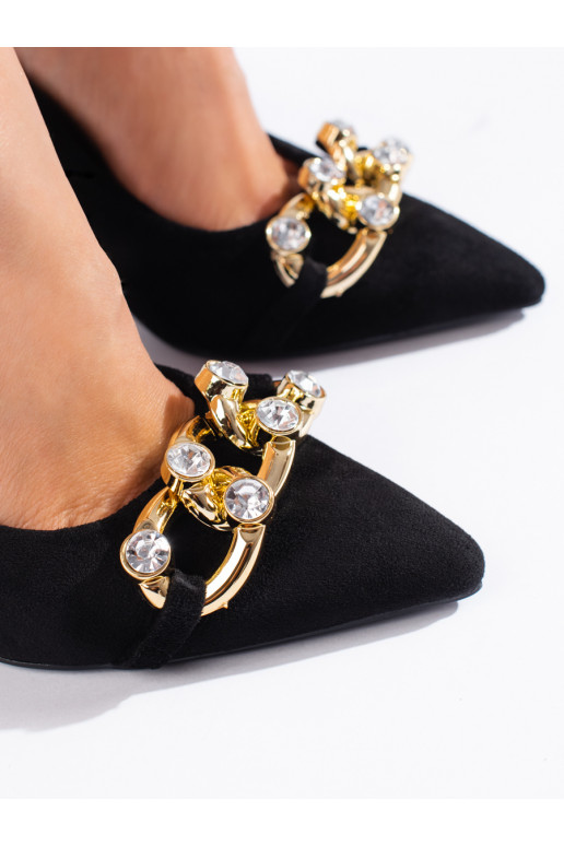 zamšādas Melnas krāsas puszābaki  Vinceza