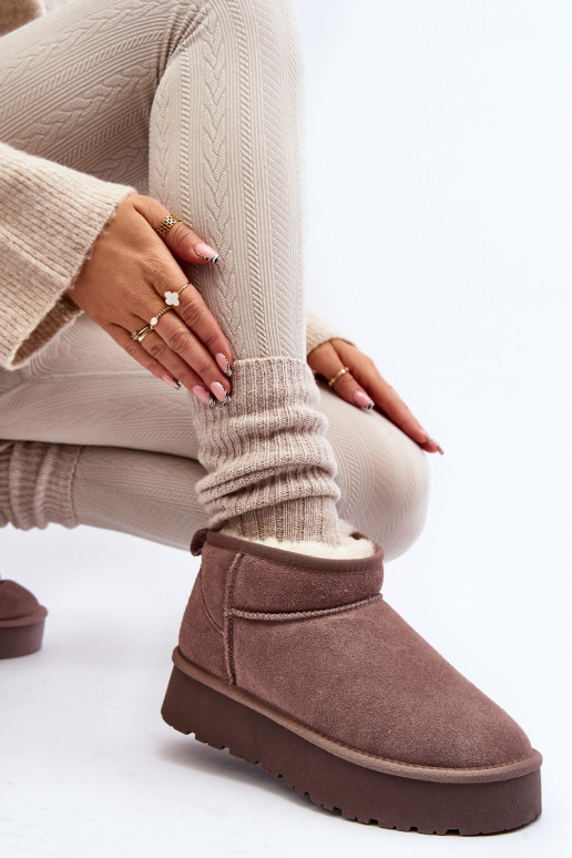 Stilīgasrnas zamšādas sniega apavi...