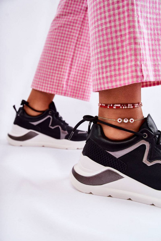 Stilīgas Sneakers modeļa apavi melnas...