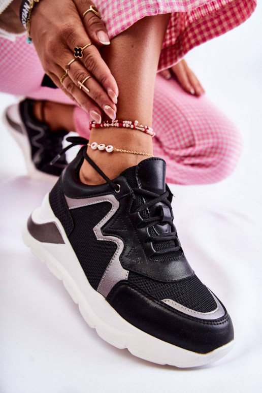 Stilīgas Sneakers modeļa apavi melnas...