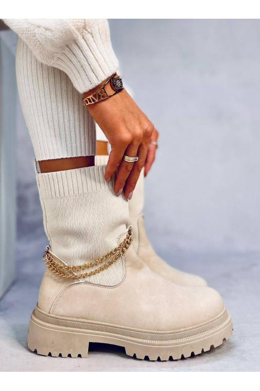 Zābaki ar elastīgu augšdaļu JESSE BEIGE