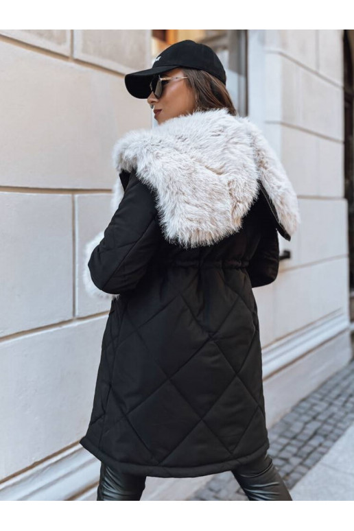 LUXURY sieviešu ziemas jaka melna