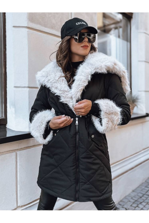 LUXURY sieviešu ziemas jaka melna