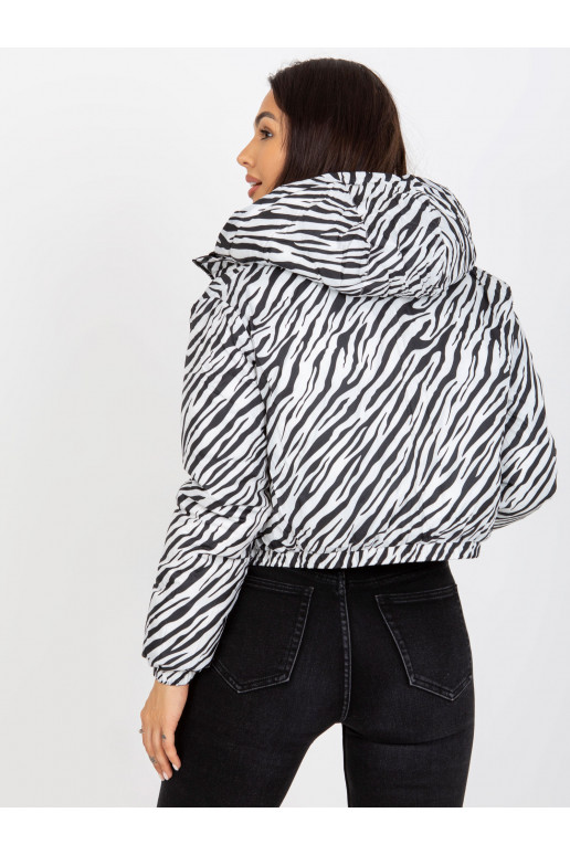 Melna divpusēja zebra stepēta jaka