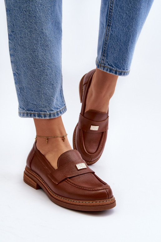 Sieviešu mokasīni brūnas krāsas
