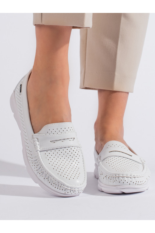 baltas krāsas  sieviešu mokasīni