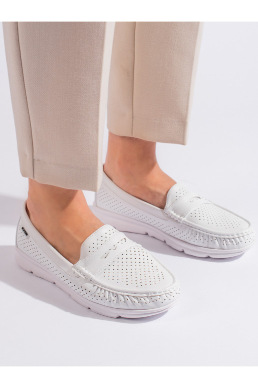 baltas krāsas  sieviešu mokasīni