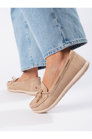 smilšu krāsas sieviešu mokasīni 2