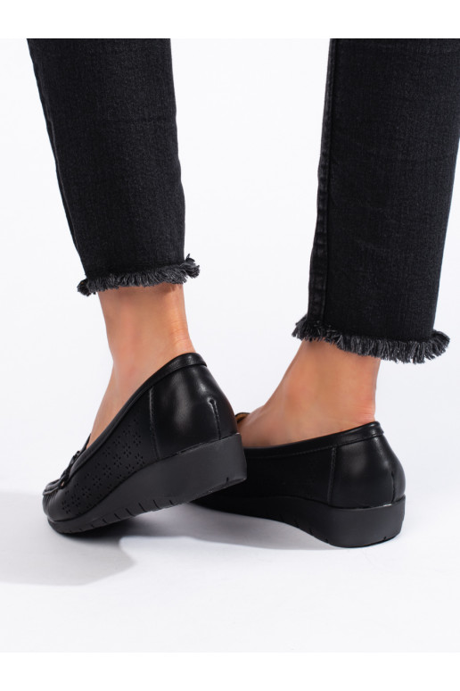 Melns sieviešu mokasīni