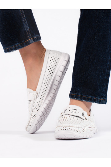 sieviešu mokasīni balta krāsa