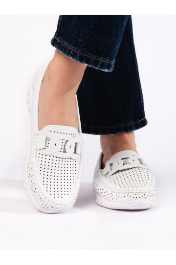 sieviešu mokasīni balta krāsa 2