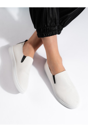kurpes slip on balta krāsa-Melnas krāsas 2