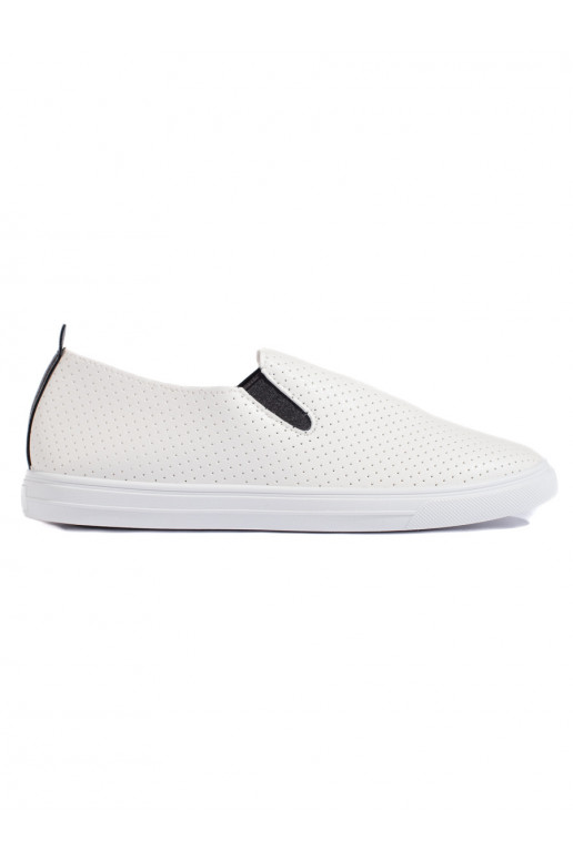 kurpes slip on balta krāsa-Melnas krāsas  kurpes slip on balta krāsa-Melnas krāsas