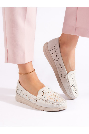  sieviešu mokasīni balta krāsa