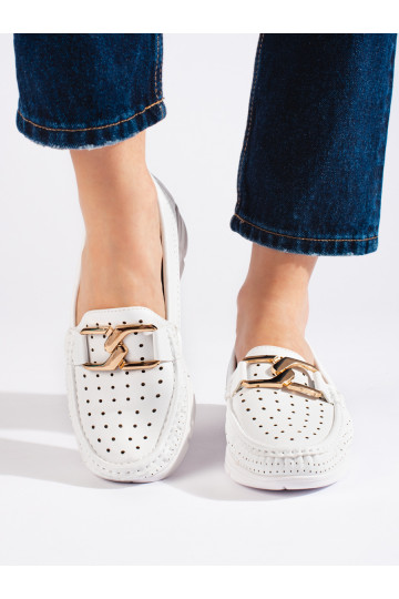 baltas krāsas sieviešu mokasīni  2