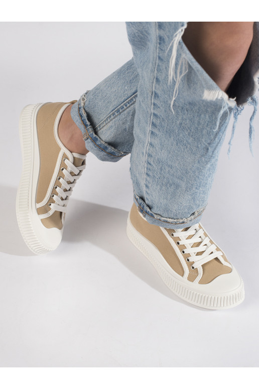 smilšu krāsas Sieviešu zābaki ar platformu smilšu krāsas Sieviešu zābaki ar platformu