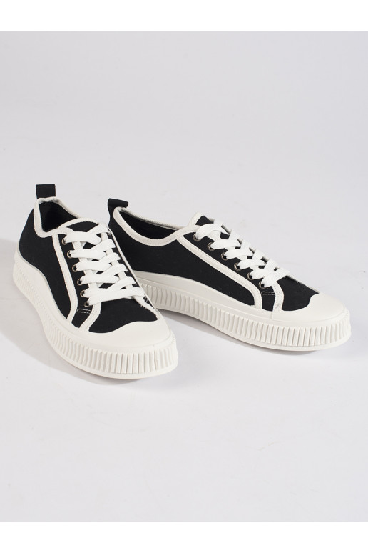 Melnas klasiska modeļa sieviešu kedas ar platformu Melnas klasiska modeļa sieviešu kedas ar platformu