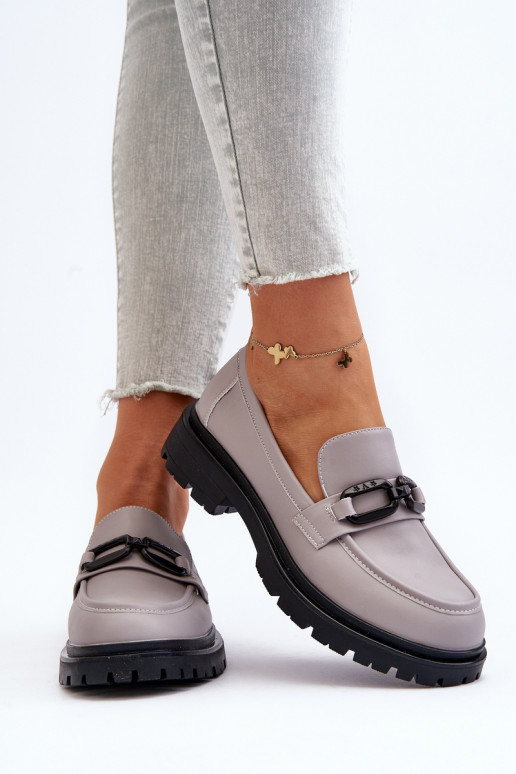 Mokasīni Pelēkas krāsas Imbleria Mokasīni Pelēkas krāsas Imbleria