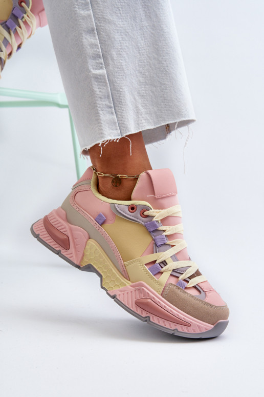 Snekersy rozā krāsa-Dzelteni Peonema Snekersy rozā krāsa-Dzelteni Peonema