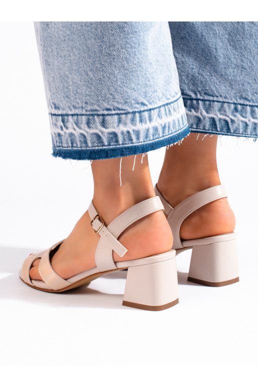 smilšu krāsas połyskujące kurpes  Sergio Leone