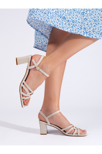 smilšu krāsas kurpes z paseczkami  Sergio Leone 2