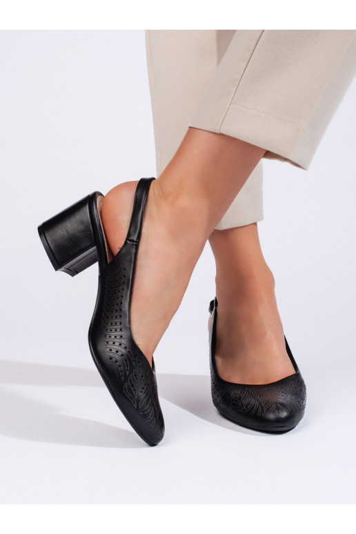  Melnas krāsas puszābaki uz papēža Sergio Leone