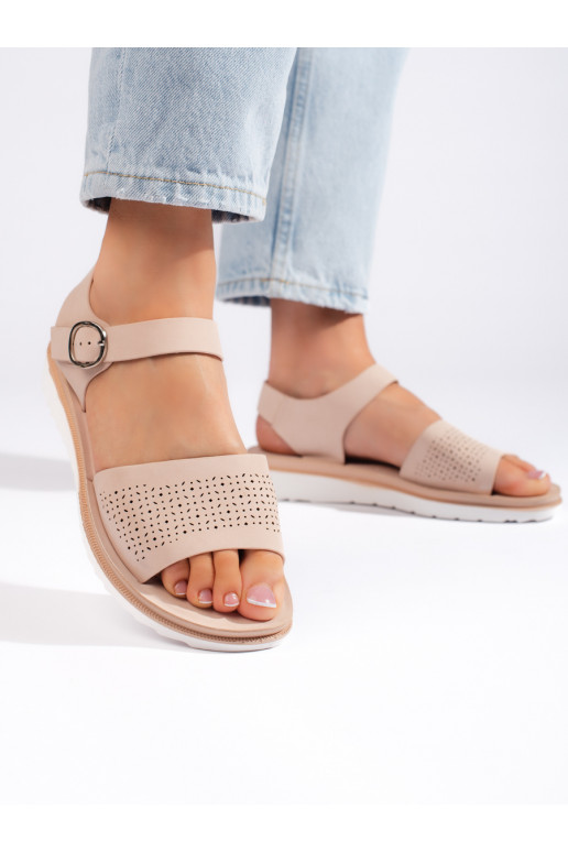 Gaiši sārtas krāsas kurpes ar platformu Sergio Leone