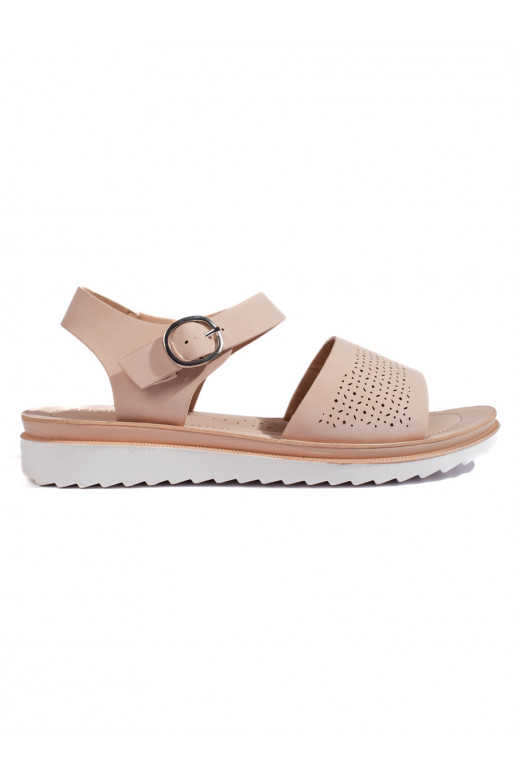 Gaiši sārtas krāsas kurpes ar platformu Sergio Leone