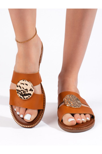 Eleganta stila čības   brūnas krāsas 2