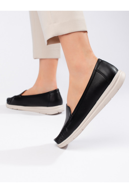 Melns sieviešu mokasīni