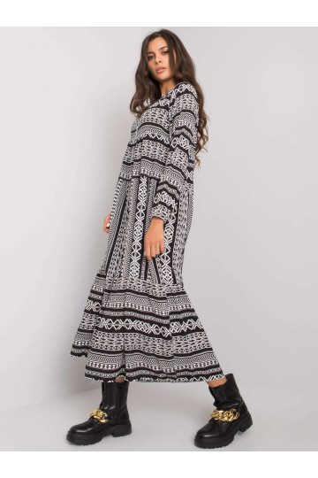 Diega melna viskozes kleita 2