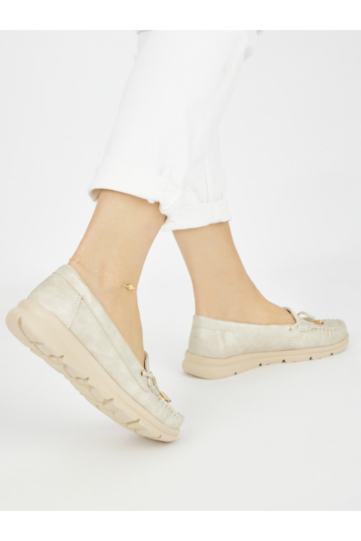 Zelta krāsas  mokasīni no eko ādas