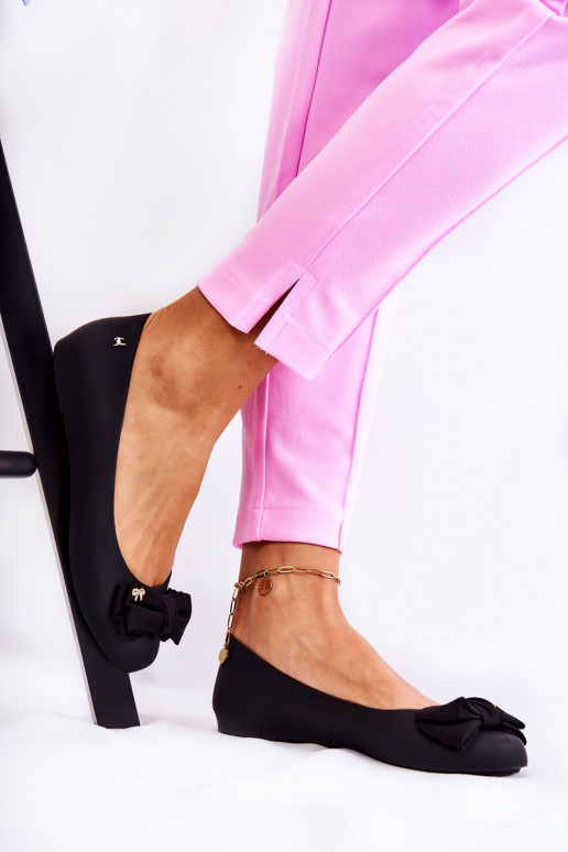 Gumijas Balerīnas ar bantītēm melnas... Gumijas Balerīnas ar bantītēm melnas...