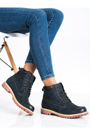 Ikdienišķi Sieviešu zābaki Zilas krāsas 2