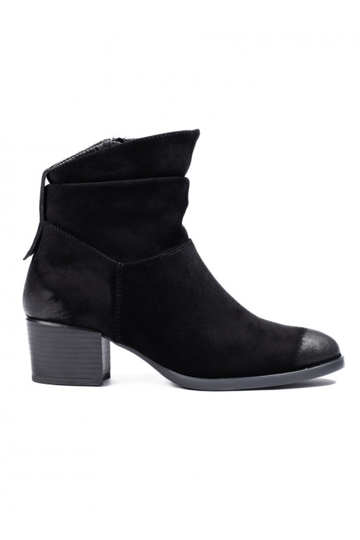 zamšādas sieviešu zābaki Potocki Melnas krāsas