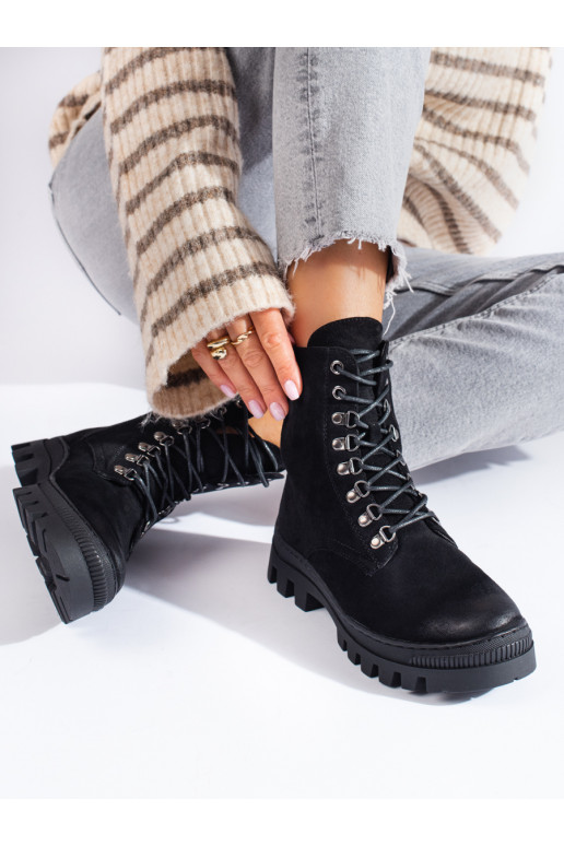 Melns zamšādas kurpes  Potocki