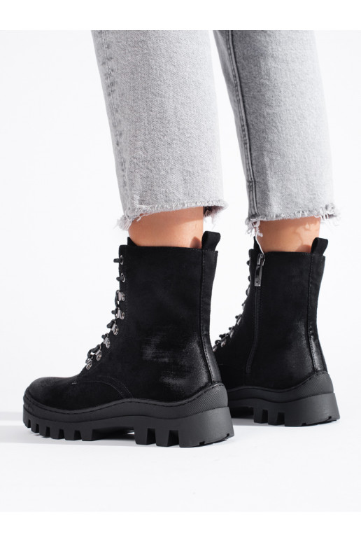 Melns zamšādas kurpes  Potocki