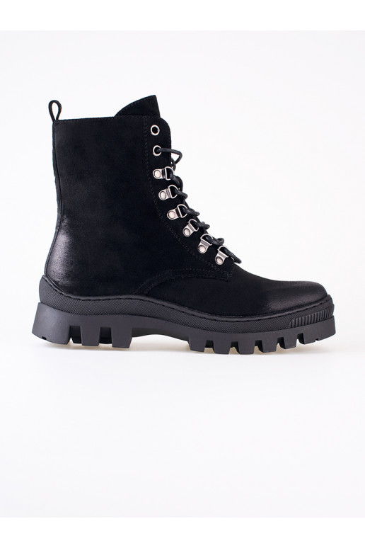 Melns zamšādas kurpes  Potocki