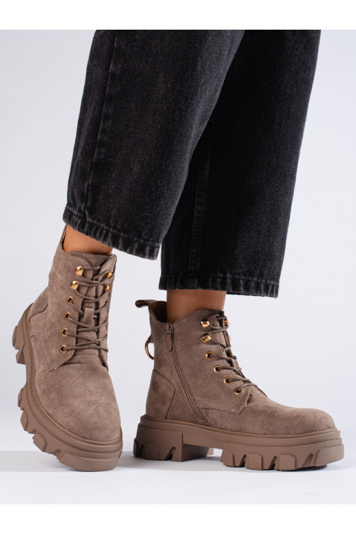 zamšādas sieviešu zābaki 